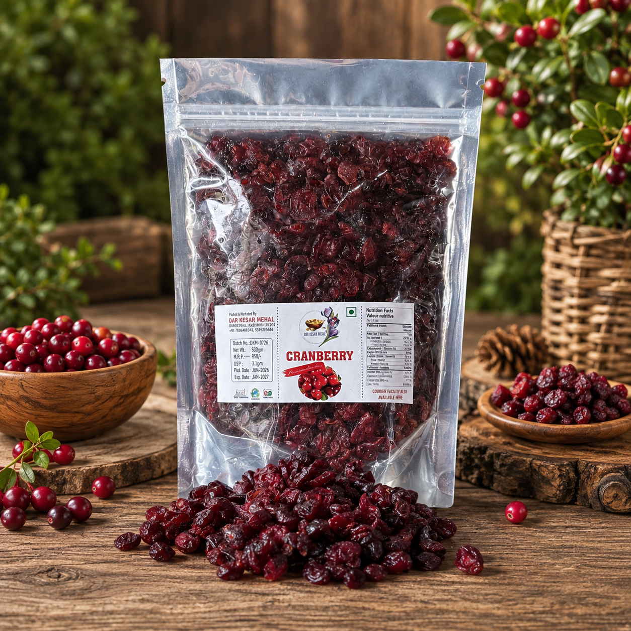 Premium Dried Cranberries – Bold Sweet-Tart Superfood | Urinary Health Support