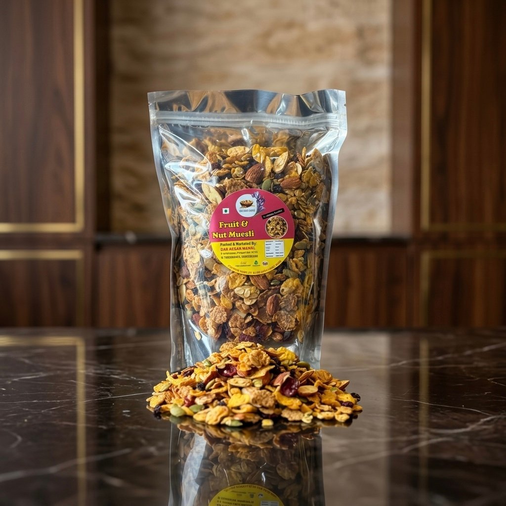 Premium Kashmiri Muesli – Hearty Oat, Nut & Dry Fruit Breakfast Blend | No Added Sugar